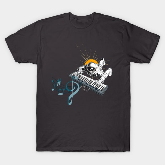 Piano man astronaut and the musical melancholy T-Shirt by TTWW Studios